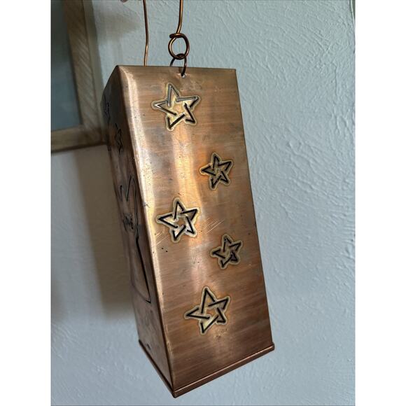 Vintage Southern Living Lantern Angel Copper Candle Christmas Decor Luminaries - Picture 4 of 8